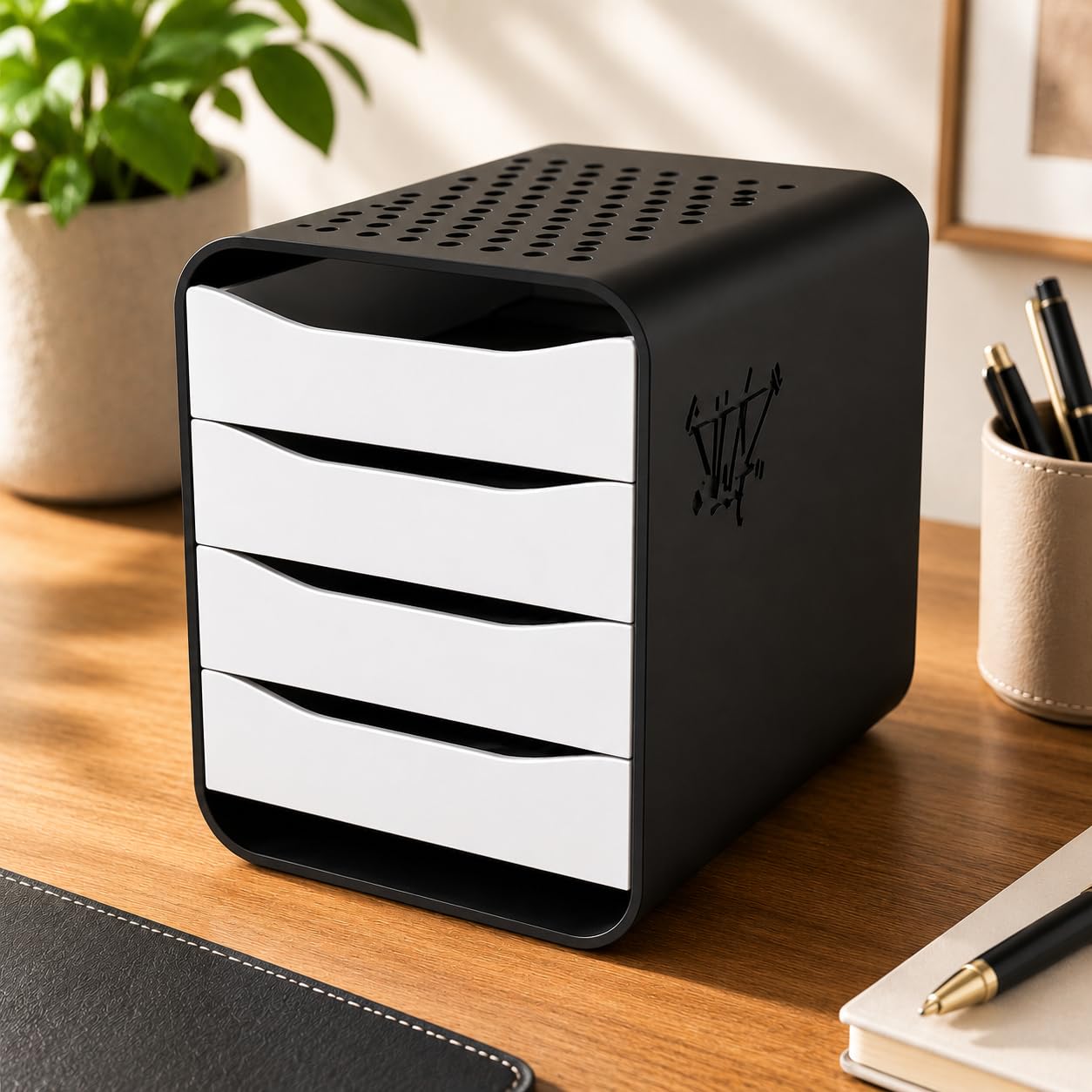 4 Tray Storage Box for 2.5” HDD/SSD Stacker Enclosure | External SATA Hard Drive Dock | Stackable Shockproof HDD Caddy | RAID Storage Rack for Desktop Backup & Data Organization,ENCLOSURE ONLY (WHITE)-picture-18