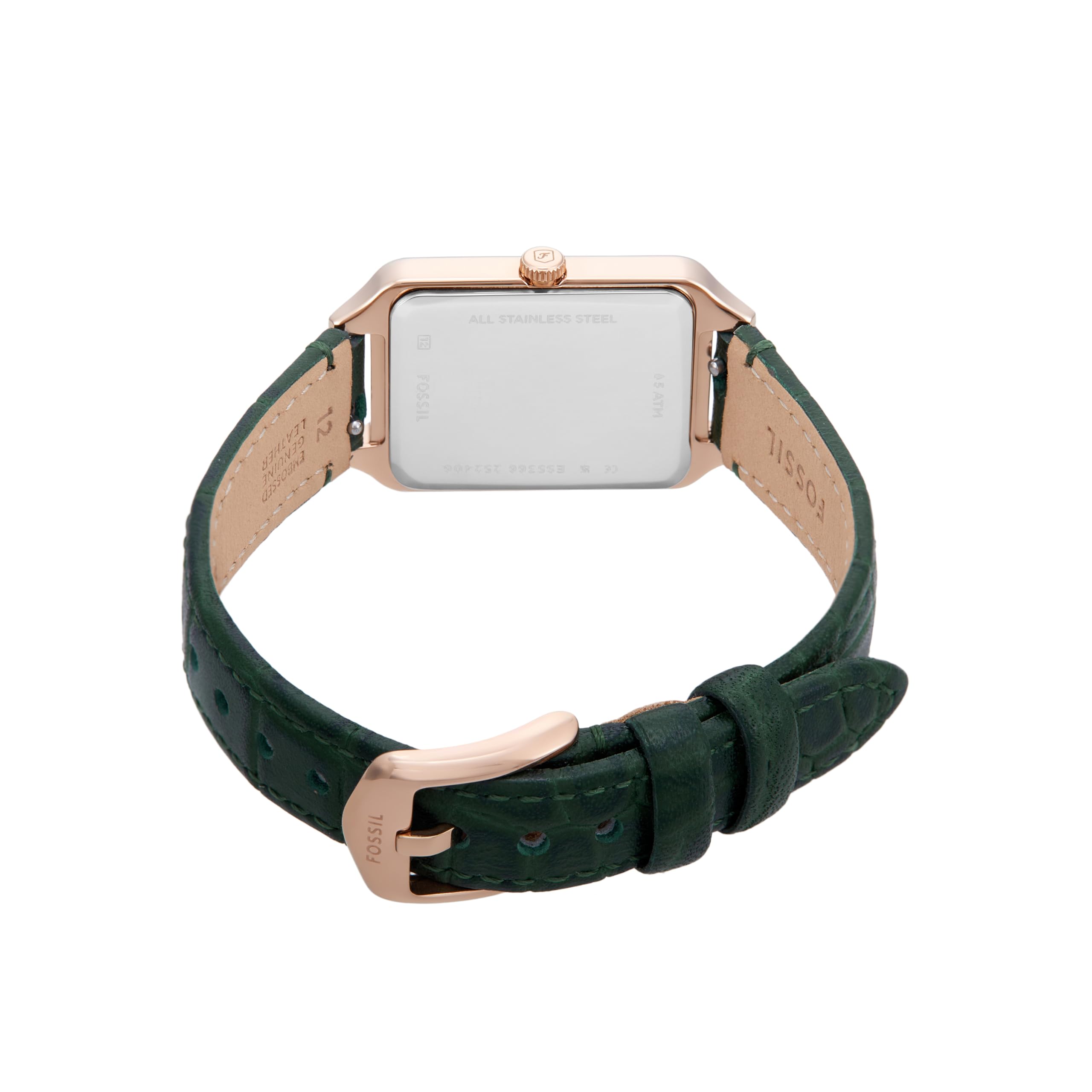Fossil Reloj Raquel para Mujer, Movimiento de Cuarzo a Tres Agujas con Correa de Piel