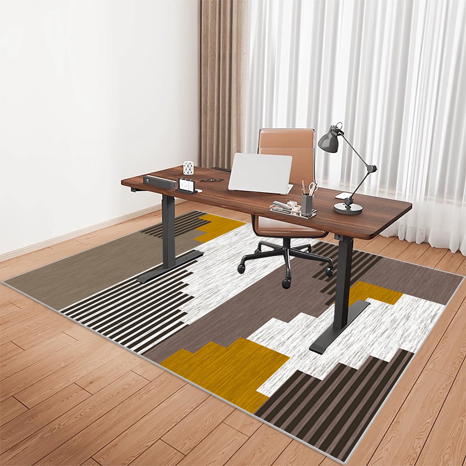 Desk Chair Mat for Low Pile Carpet, Gaming Office Computer Chair Mat for Hardwood Floors Carpet Wooden Floors Office Chair Mat for Carpet Floors, Easy Glide Carpet Protector Chair Mat 110 x 170 cm