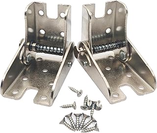 Heavy Duty Self-Locking Folding Table Leg Brackets Cold Rolled Steel 150KG Load Capacity Space Saving Hinges for DIY Foldable Tables Workbenches Camping Small Spaces (2 Pack with lScrews)