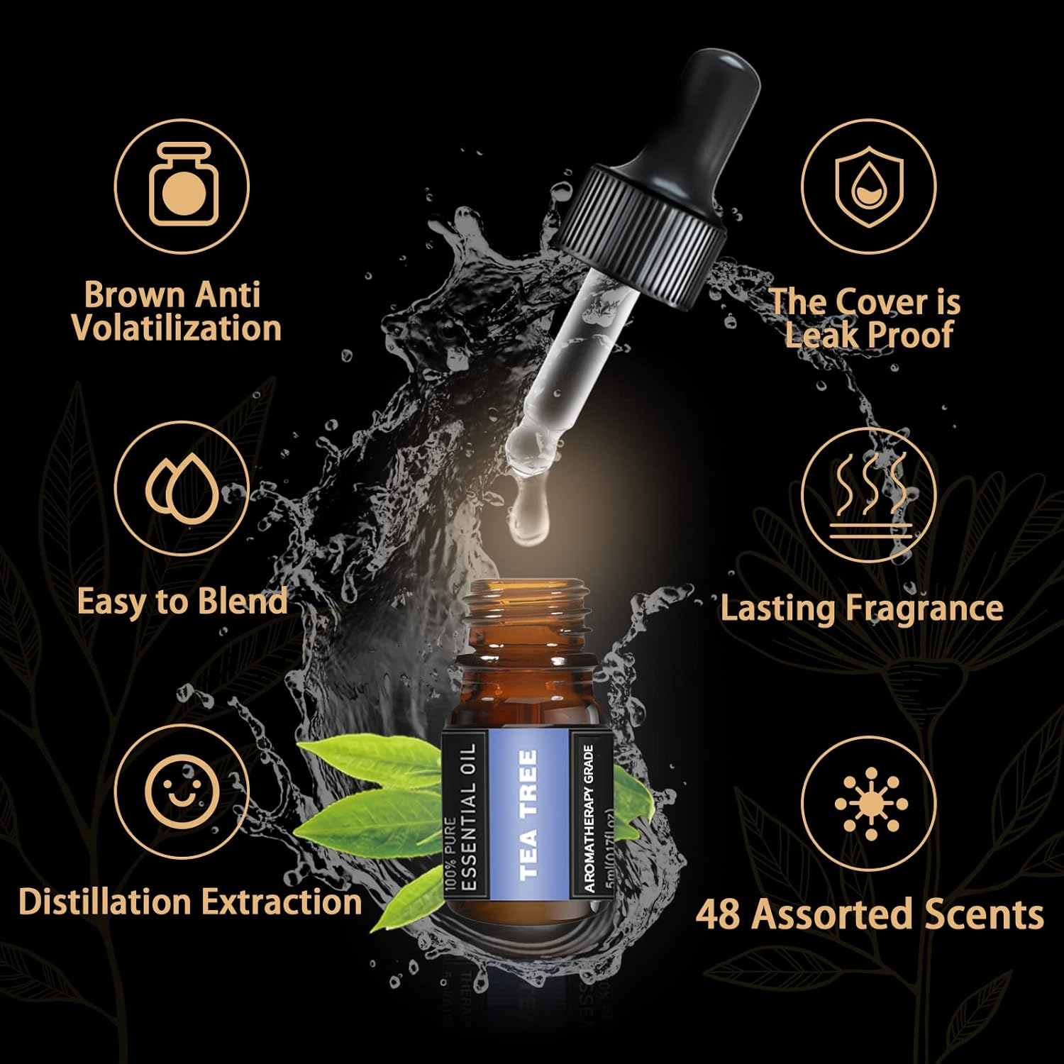 48 Bottles Essential Oil Set, Premium Scented Fragrance Oils for Soap, Candle Bath Bombs Making (5ml/0.17oz) : Health & Household