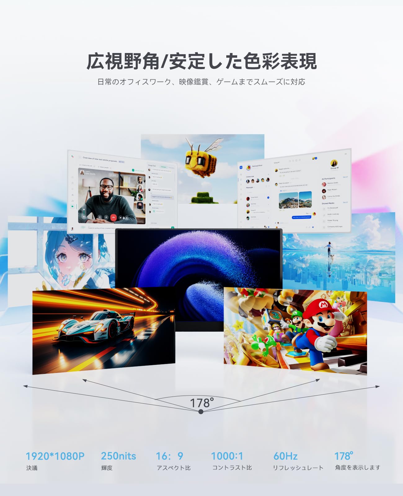 Amazon.co.jp: UWH 15.6インチ モバイルディスプレイ 液晶モニター