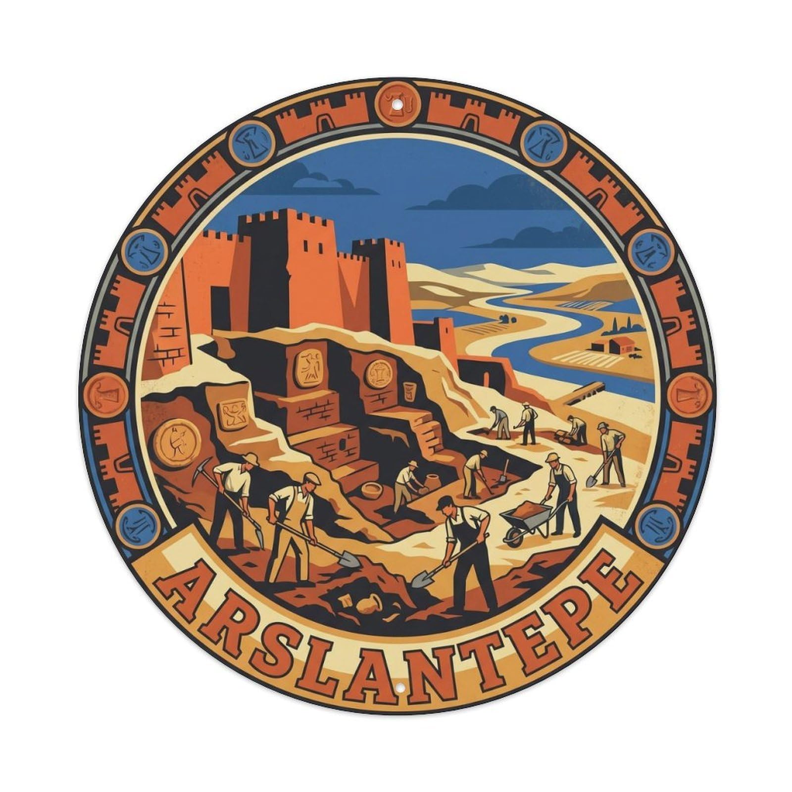 Arslantepe Ancient City Anatolian Heritage Metal Tin Sign