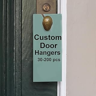 Custom Door Hangers for Business, 3.5 * 8.5 in, 30-200 pcs, 18 pt Thick Paper,Upload Your Design