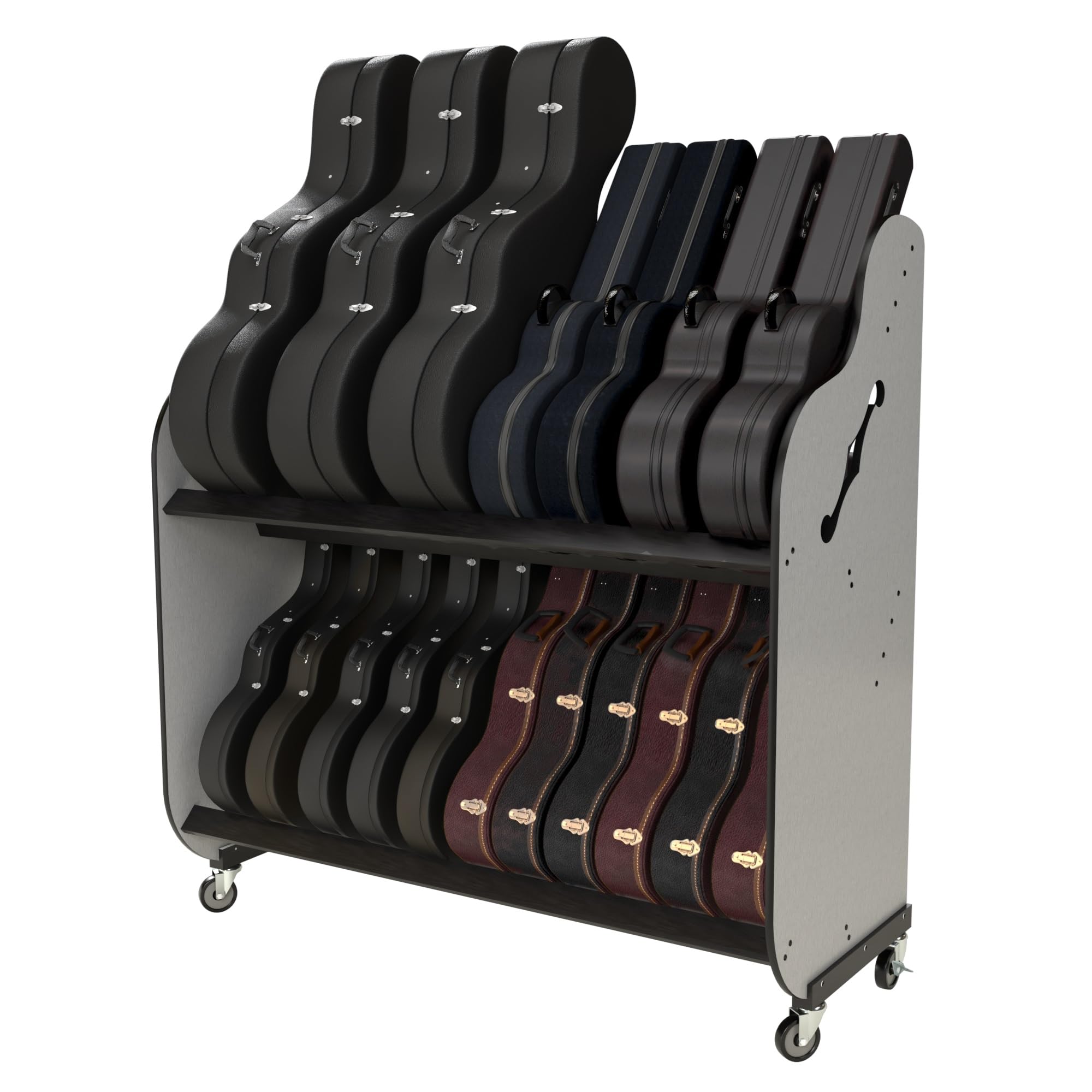 The Band Room Mariachi Case Storage Cart by A&S Crafted Products | For Schools & Music Teachers | Made In U.S.A.
