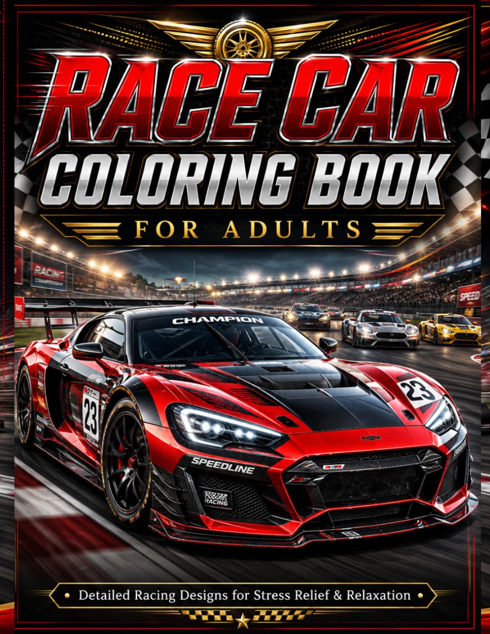 Race Car Coloring Book for Adults: Detailed and Relaxing Race Car Coloring Pages Featuring Fast Cars, Racing Tracks, and Bold Designs for Stress ... Focus (Ultimate Race Car Coloring Books)