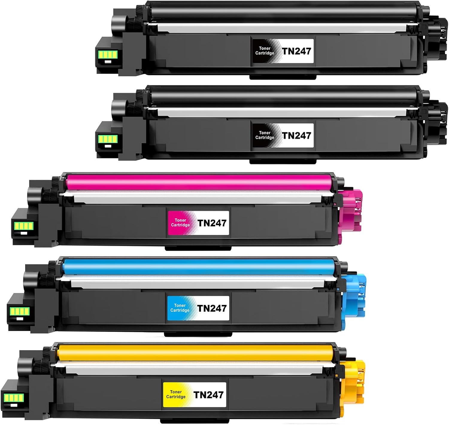Toner Compatible Brother TN-247 - Cartouches Couleur (cyan, Magenta, Jaune, Noir) Pour Imprimantes Laser