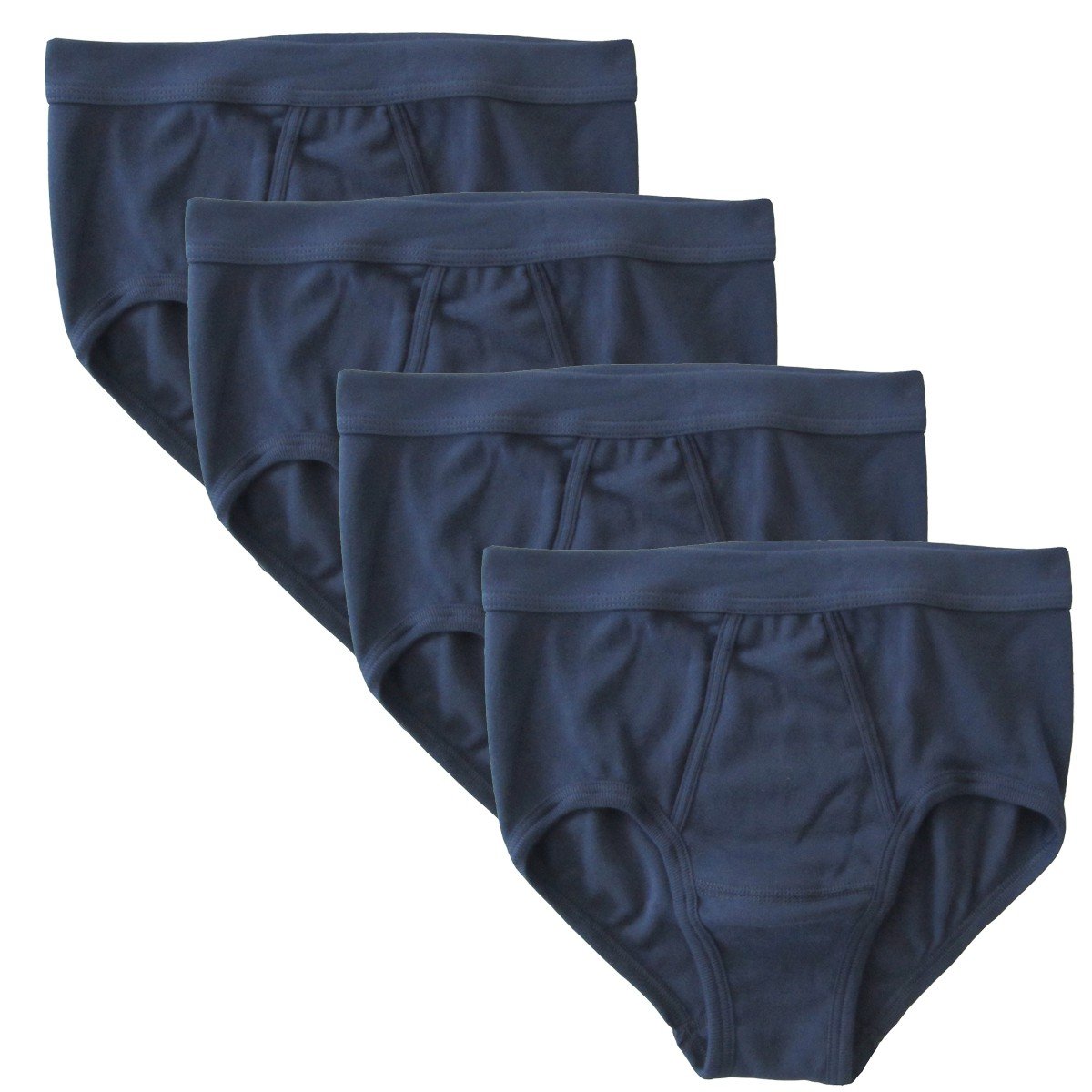 HERMKO 3240 Lot de 4 Slip Homme avec Ouverture Fine côte en 100% Coton Biologique Lavable à 60°C - Beaucoup Couleurs