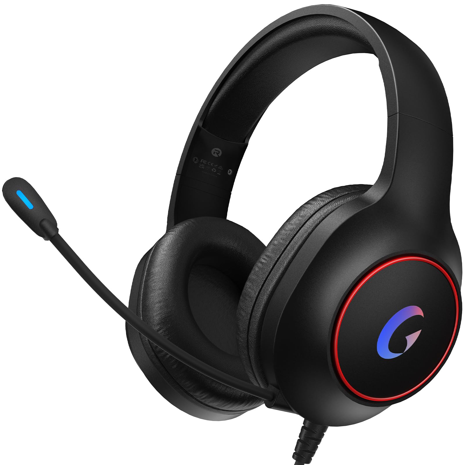 Cascos Gaming para PC, PS4, PS5, Auriculares Gaming con Micrófono, Cascos PS5 para Play 4, Switch, Xbox Series, Negro