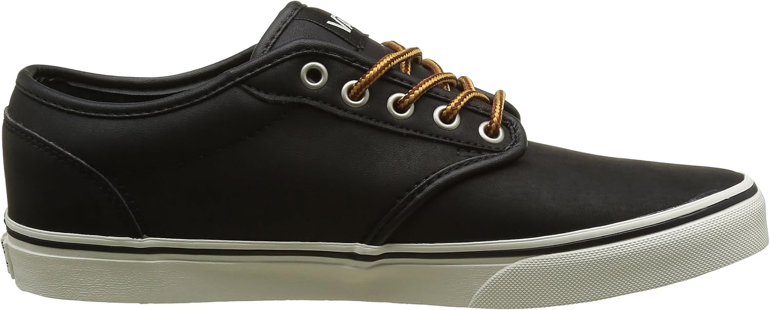 Vans Men's Atwood (Leather) Black/Marshmallow Skate Shoe 9 Men US