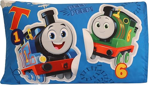Miniatura 5 de Thomas The Tank - Juego de sábanas para cama infantil en una bolsa con edredón reversible, sábana encimera, sábana bajera y funda de almohada, 4
