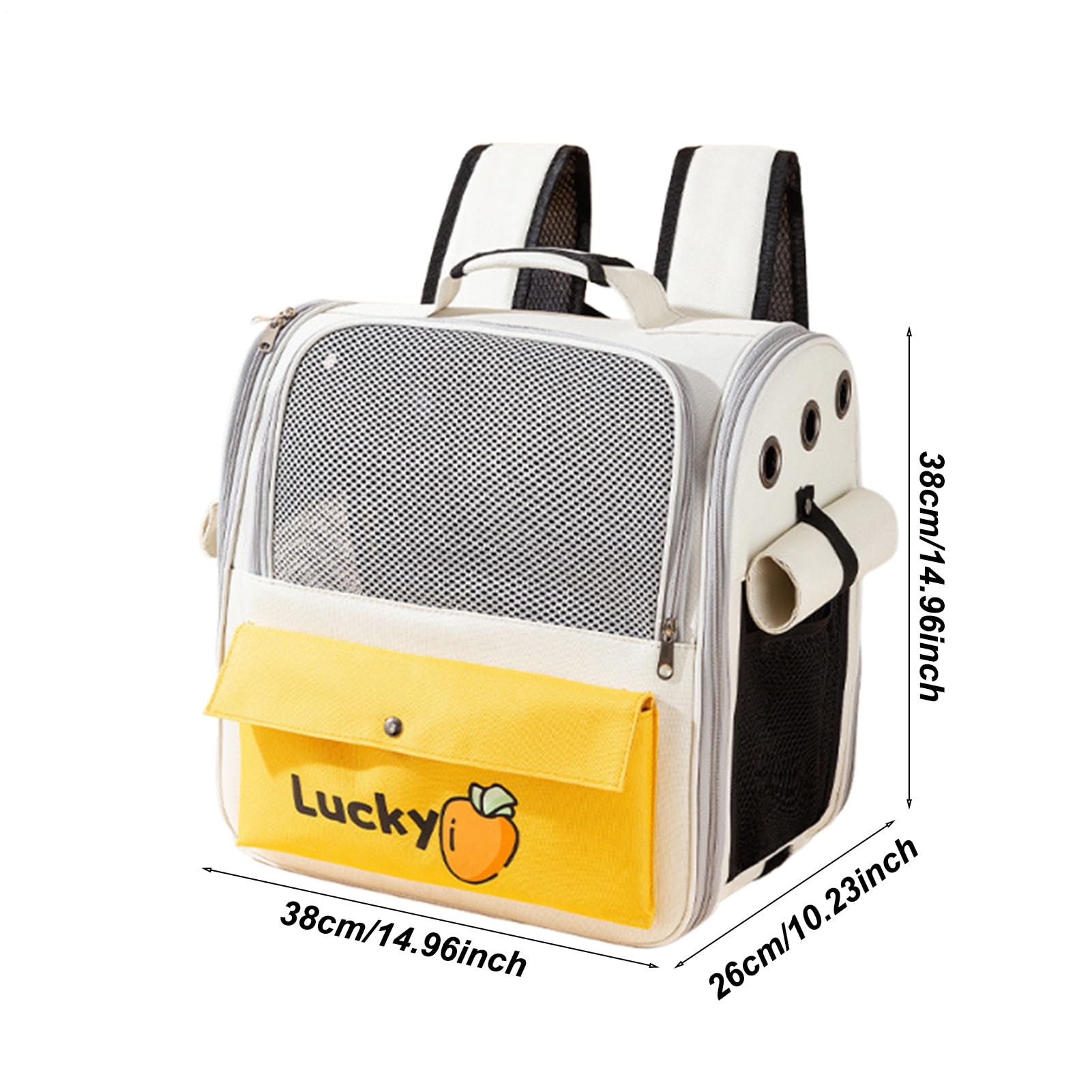 Trage Rucksack - Katzen Transport Tasche 38 x 38 x 26 cm, Tier Reise Rucksack 1000 g | Oxford Stoff Belueftete Transport Loesung Komfort Tragesystem, Sichere Katzen Hunde Reiseausruestung