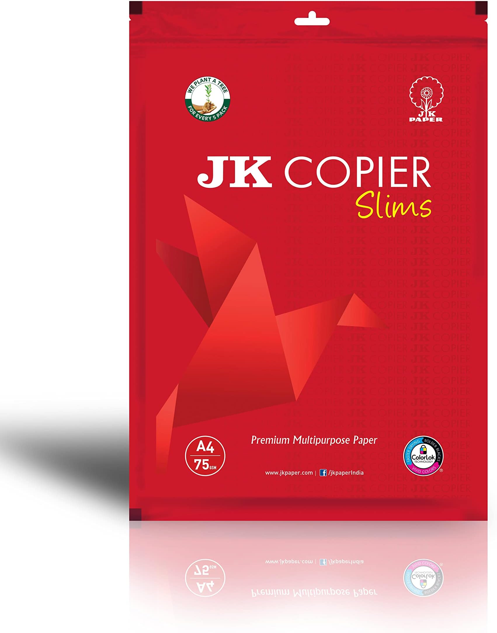 JK Copier Slims Paper A4, 75 Gsm, 100 Sheets