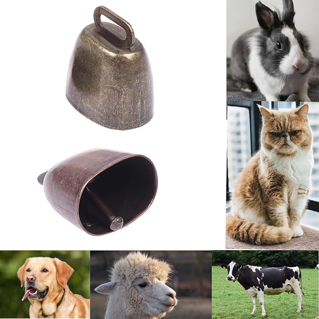 Foto 7 de 7 de Yoogeer Campanas de latón retro, campanas de collar de perro y gato, animales de granja de ganado