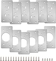 Vista 1 de Kit de reparación de bisagras de gabinete de acero inoxidable, placa de reparación de bisagra de puerta con tornillos de montaje