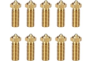 10PCS 0.4mm Brass Nozzles for QIDI X-Max 3, 3D Printer Parts for...