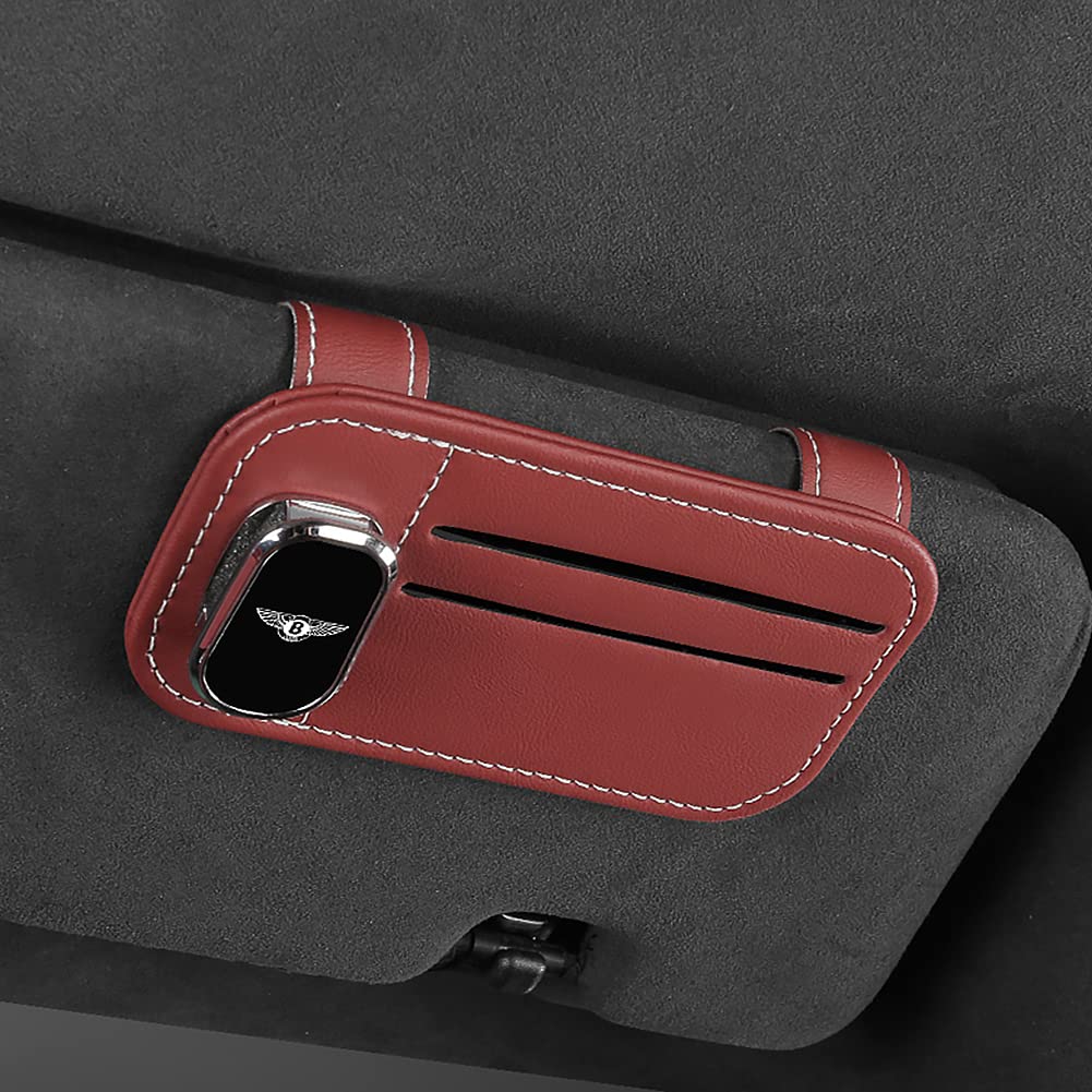 Car Glasses Holder For Bentley Sunglasses Holder Glasses Case Ticket Card Clip Eyeglasses Mount Car Visor Accessories Car Glasses Case