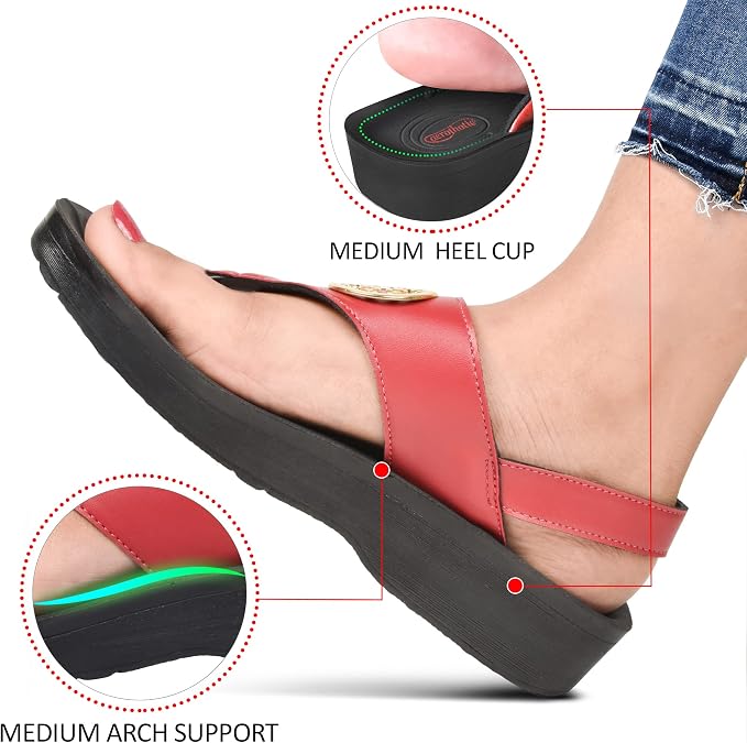 AEROTHOTIC Arch Support Flip Flops for Women Comfortable Orthotic Stylish Sandal