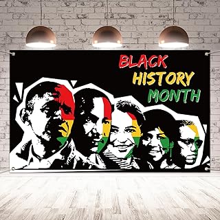 Black History Month Backdrop Black History Month Banner Black History Month Poster Black History Month Decoration and Supplies for Home