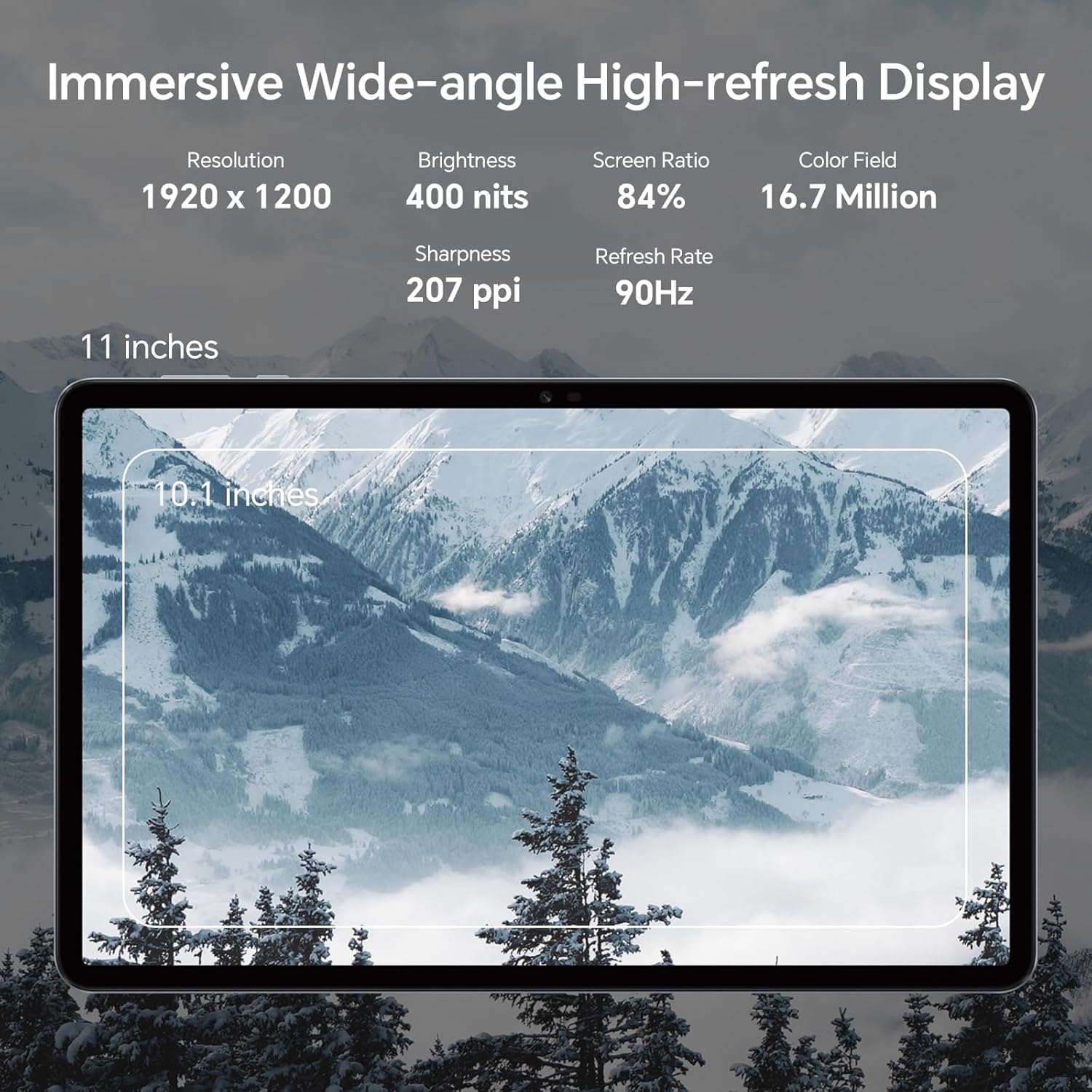 HONOR Pad X8a Tablet 4 GB 128 GB, schermo intero 11 pollici, 90 Hz, Snapdragon 680, 4 altoparlanti, batteria 8300 mAh, custodia in metallo, Android 14, WiFi, grigio