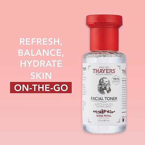 Miniatura 2 de THAYERS AlcoholFree Tónico facial de hamamelis con fórmula de aloe vera, transparente, pétalo de rosa, 3 onzas líquidas (paquete de 2)