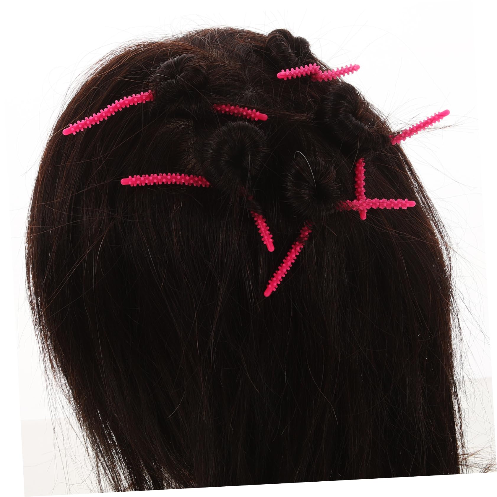 40 Piezas Rodillos de Cabello de Silicona para Mujeres Rizador de Cabello Spiral Perm Rodillos de Color Rosa Pequeño