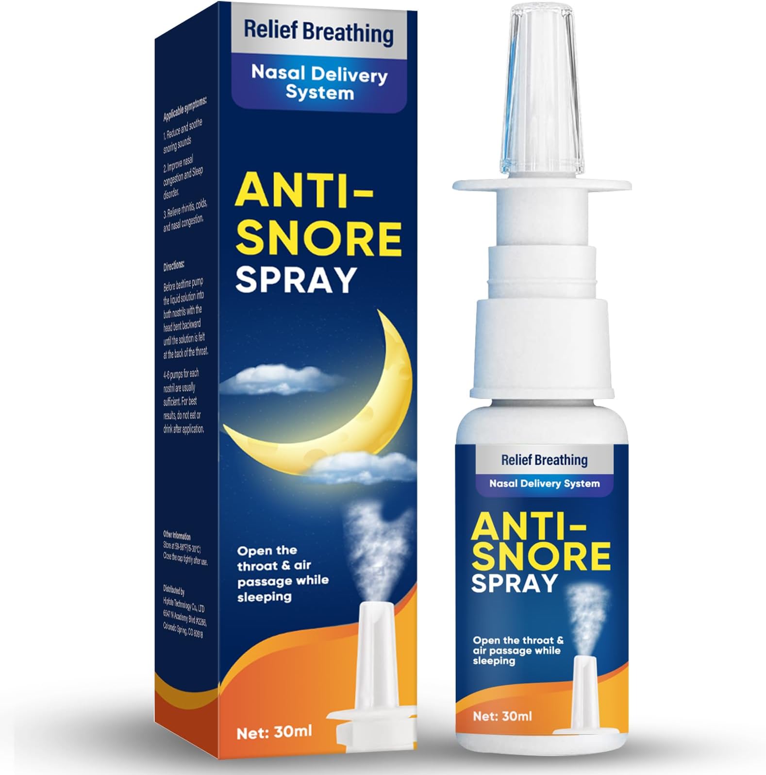 Anti Snoring Spray, Anti Snoring Devices, Fast Snore STO_pper Drops for Better Sleep Effective Snoring Solution, Helps Open The Throat & Air Passage While Sleeping