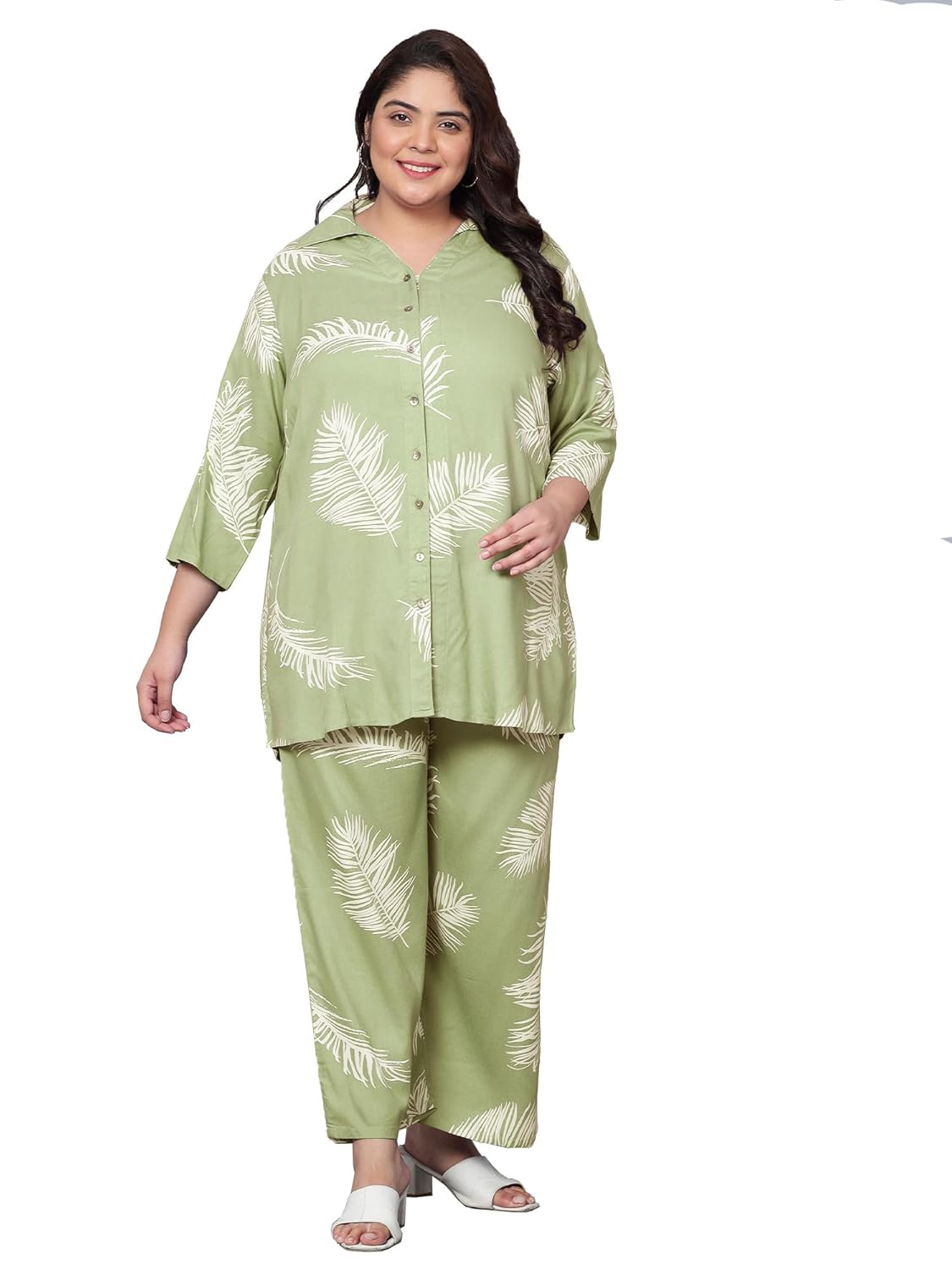 Indietoga Women's Plus Sizes Rayon Printed Co ords Set for Women Western| (2XL TO 7XL)