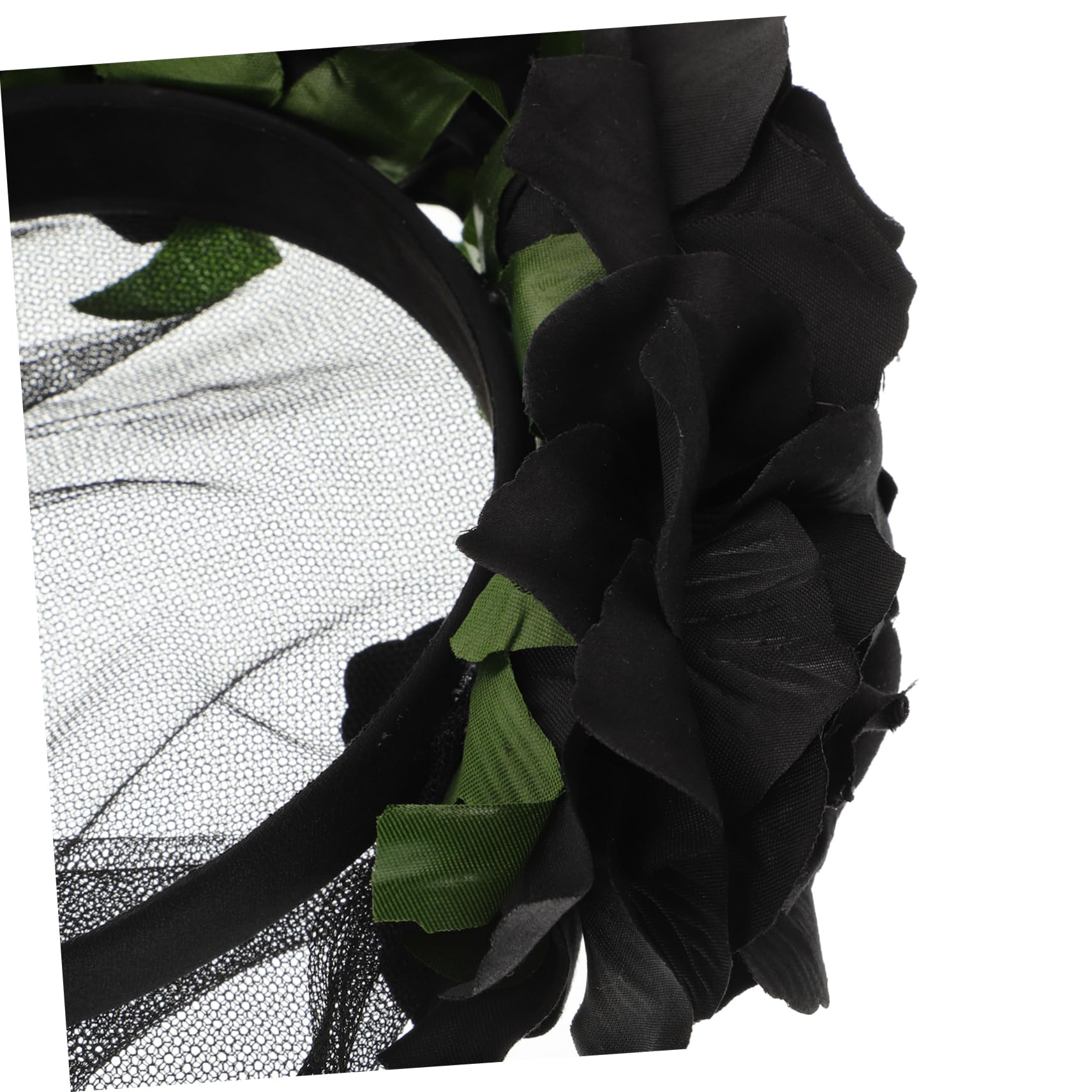 LIFKOME 4 Pz velo di Halloween velo decorativo di fiori gotici di fiori da sposa veli funlicht divertente per il trucco del festival per il trucco di Halloween Black