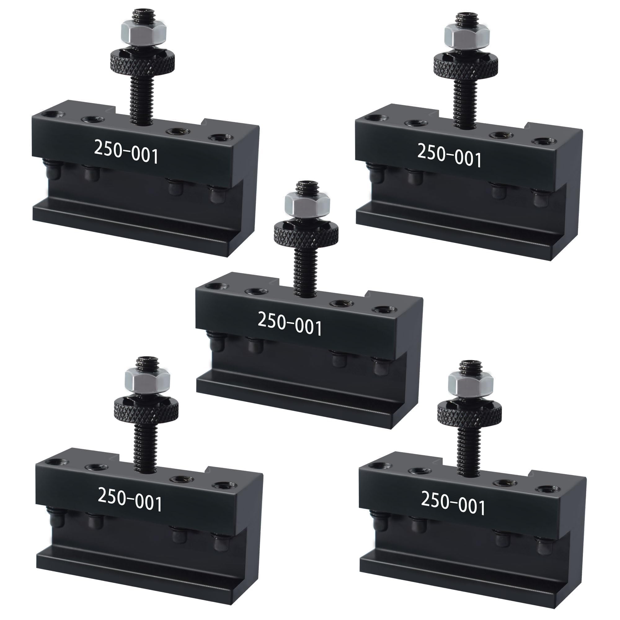 5Pcs 250-001 OXA #1 Quick Change Tool Post Turning & Facing Holder Turning Tool Holder Steel Material Fit for 250-000 Tool Post Body of Lathe Tool Holder