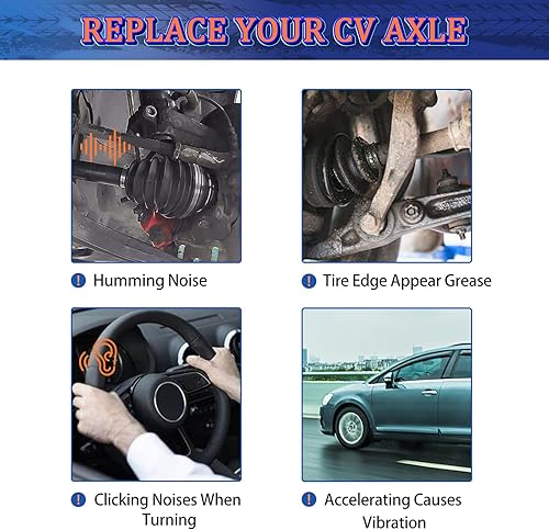 Miniatura 4 de Ejes CV delanteros FWD repuesto para Honda Odyssey Truck Van 3.5L V6 2007-2010, par de ensamblaje de eje articulado CV para conductor y pasajero LH