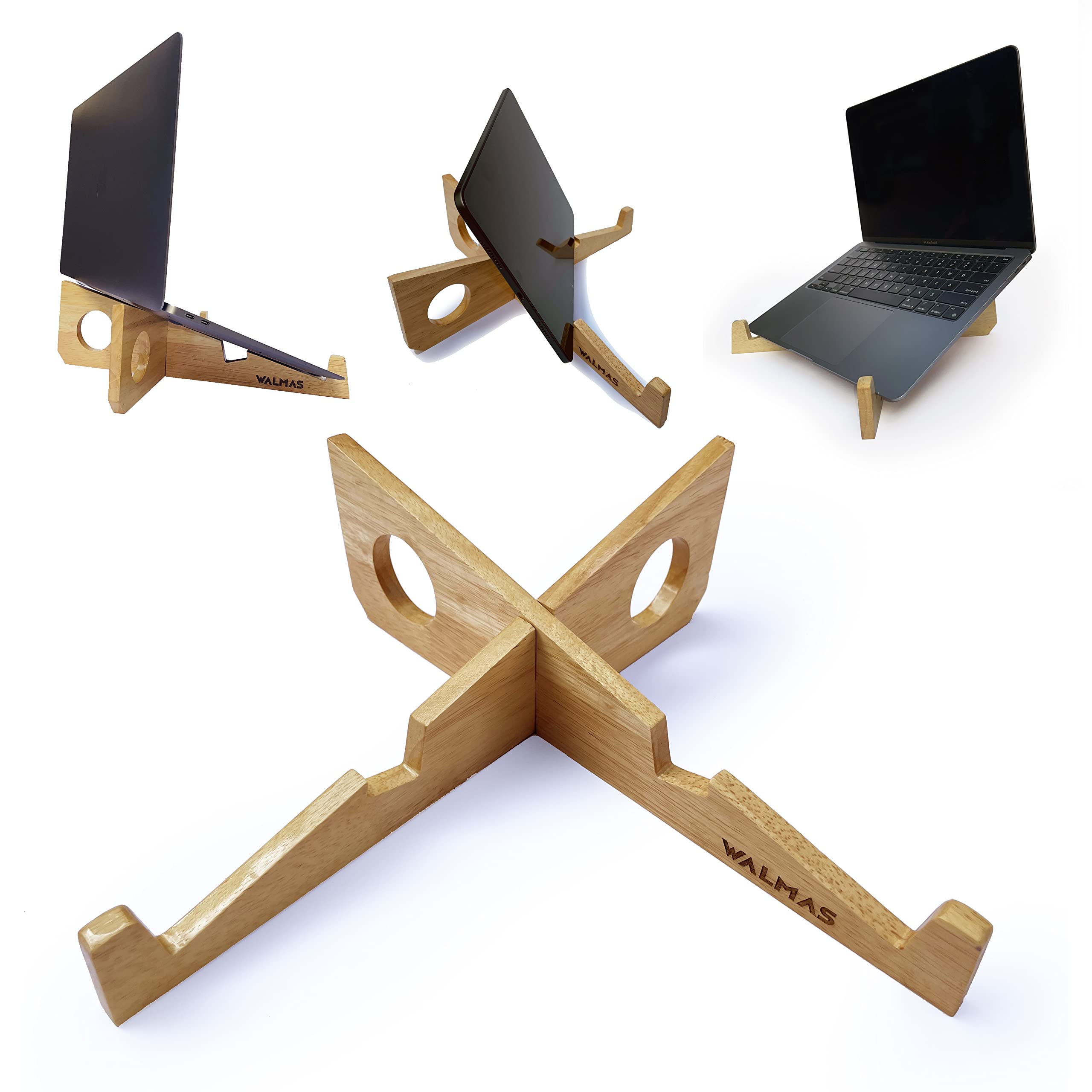 Walmas Universal Wooden Laptop Stand, Portable Laptop Raiser, Even Cooling Stand, Laptop/Tablet Stand, Mobile Stand (B09STNMCFH) Amazon Price History, Amazon Price Tracker