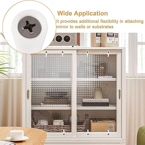 Miniatura 6 de MOROBOR Juego de 50 clips de retención de vidrio, clips de retención de panel de vidrio, clips de retención de plástico para puerta de vidrio con