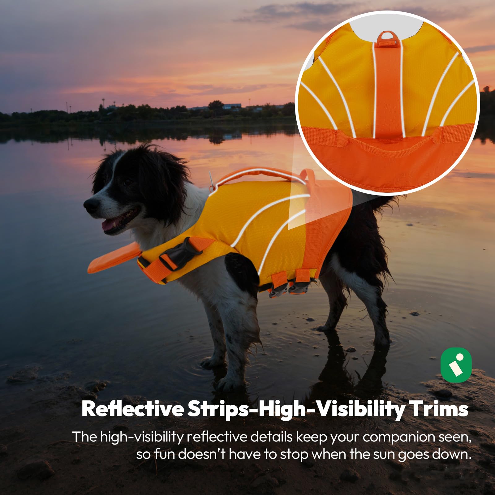 KONVINIT Hundeschwimmweste mit Kinnstütze & Sicherheitsgriff – Dog Life Jacket Stabiler Halt & Hoher Auftrieb, Verstärkte Nähte, Reflektierende Elemente,Dog Swimming Vest