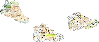 National 3 Peaks Challenge Custom Map Wall Art. Hiking Gift for Hikers Hill Walkers and Mountain trekkers. UK 3 peaks mountains art.