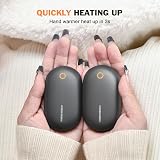 Ogrzewacze do rąk z akumulatorem, 2 sztuki, magnetyczne elektryczne ogrzewacze do rąk USB, 5000 mAh, przenośne, wielokrotnego użytku ogrzewacze do rąk, idealne na zewnątrz, dojazdy do pracy i kemping