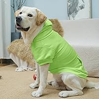 Vista 6 de KOOLTAIL - Sudadera básica con capucha para perros pequeños, medianos y grandes, cachorros, gatos, machos y hembras; suéter suave y cálido, con Verde