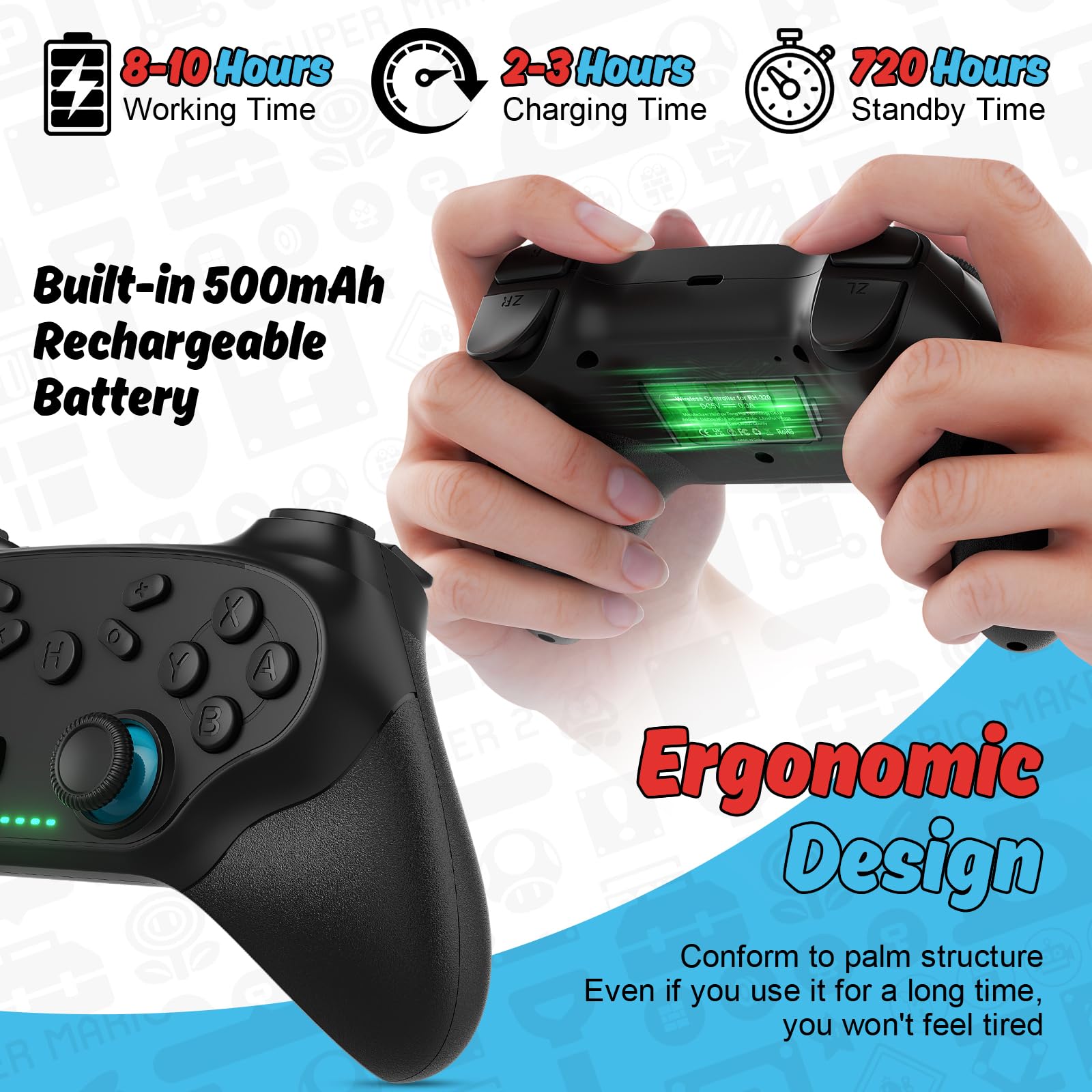 GGiking 2 Stück Wireless Controller für Nintendo Switch 2/Switch/Lite/OLED/PC, mit Wake-up, Turbo, 6-Axis Motion, Dual Vibration, Screenshot