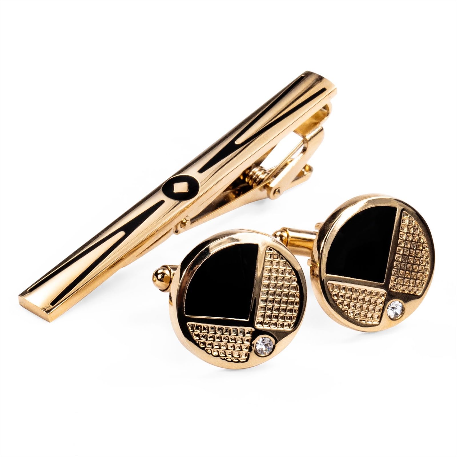 Clips de corbata for hombres,Clip de corbata personalizado,Corbata for hombre Patrón clásico Gemelos de barra de corbata Conjunto de clip de corbata Accesorio de joyería ( Color : Tz 405 , Size : One