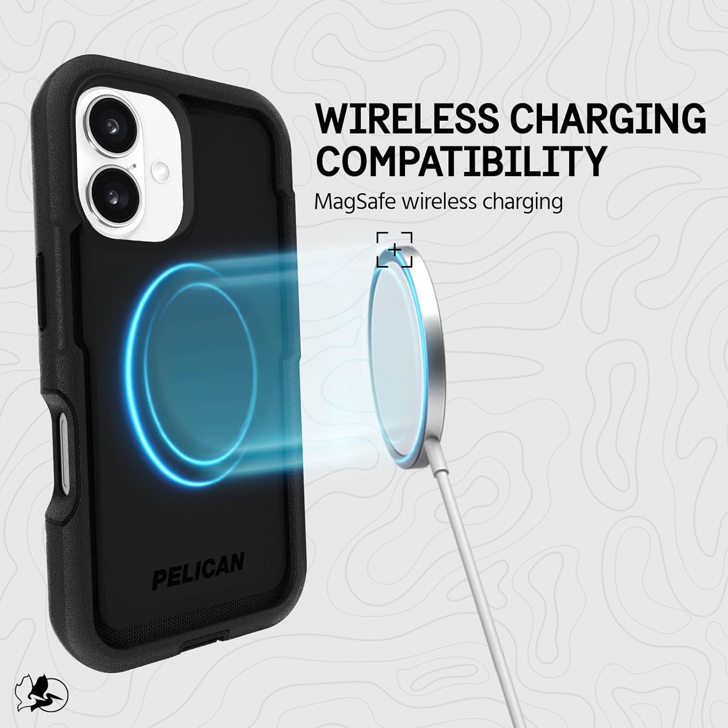 Pelican Voyager iPhone 16 Case [Compatible with MagSafe] Rugged Phone Case w/ 18ft Military-Grade Drop Protection - Heavy Duty Phone Cover w/Belt Clip Holster for iPhone 16 - Black