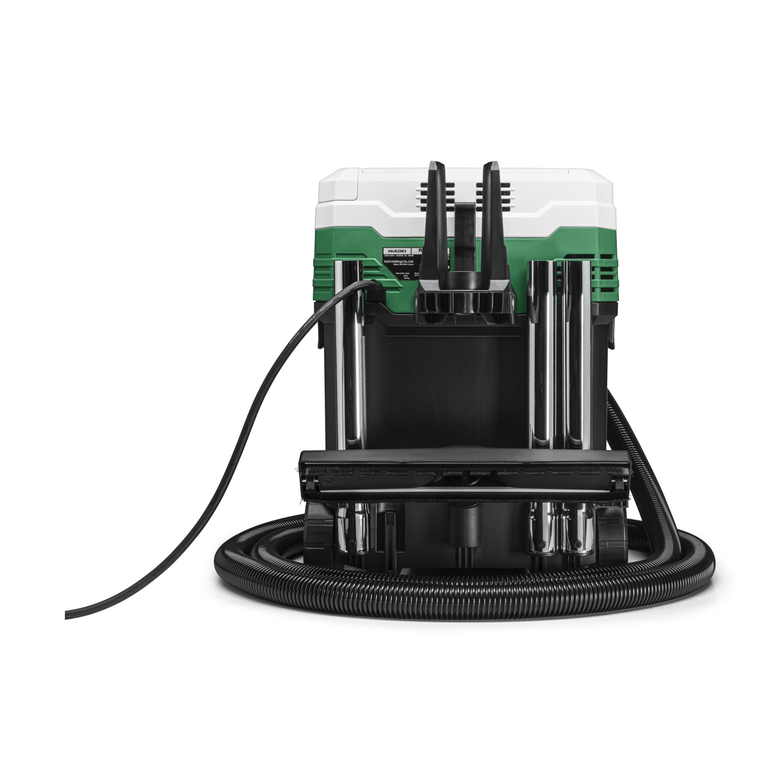 HIKOKI Aspirapolvere a umido e a secco - 1200 W, 30 L, classe M, compatto e leggero, pulizia manuale del filtro, presa per utensili elettrici, antistatico, ideale per cantieri e officine