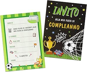 BETESSIN 32 Pezzi Biglietti Invito Compleanno Bambini - 10,5x14,8 Cm - Personalizzabili Per Feste - Foto 8