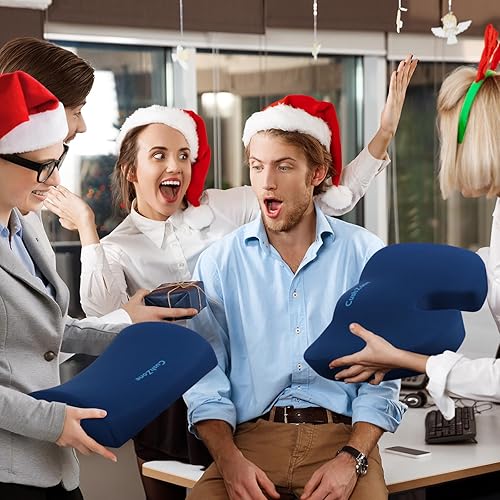 Miniatura 4 de Cojín de asiento, almohada de apoyo lumbar con correa ajustable, cojines para silla para aliviar el dolor de ciática, con funda lavable de espuma