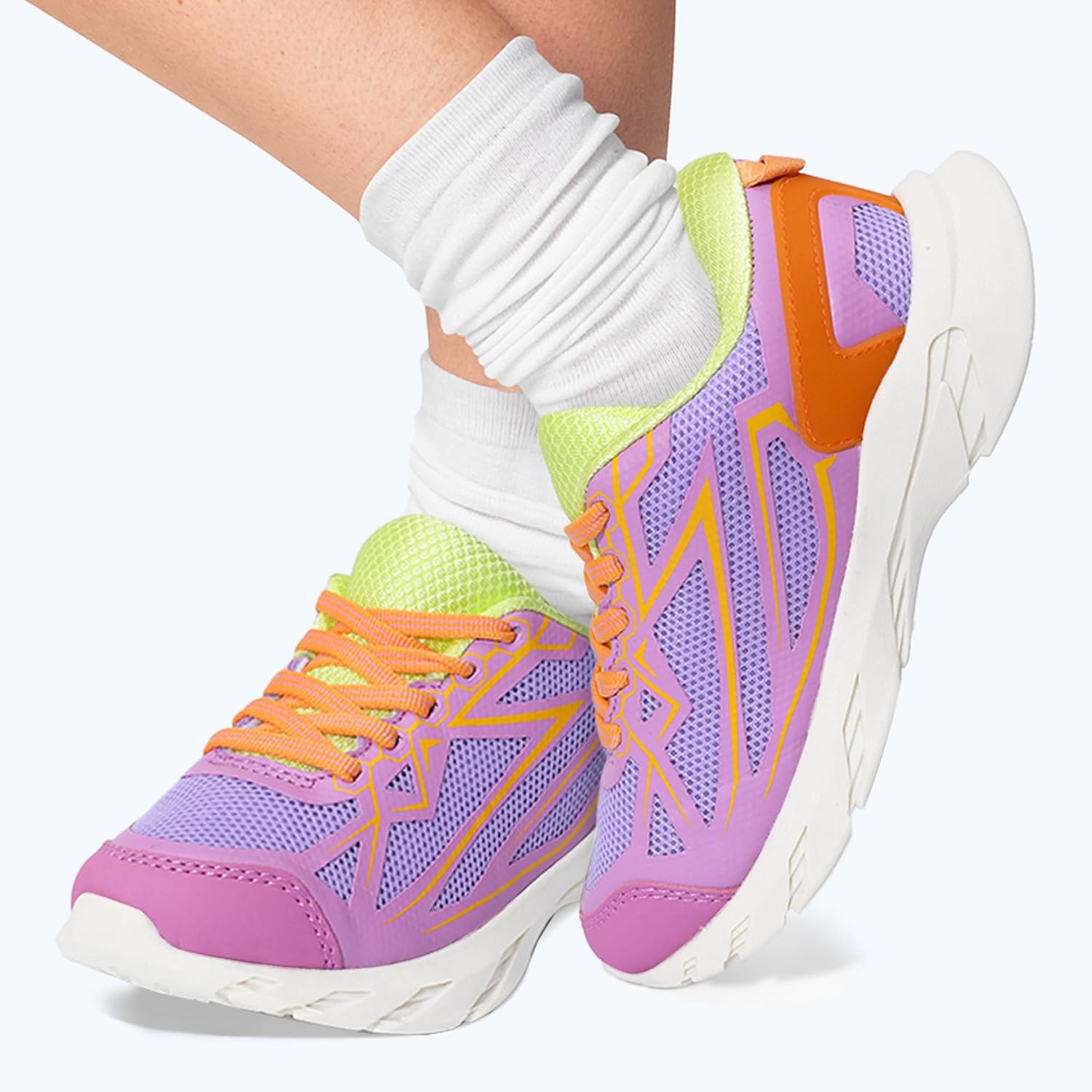 HOMEHOT Boys Girls Lightweight Breathable Sneakers Strap Athletic Tennis Shoes for Running Walking (Toddler/Little Kid/Big Kid) - Image 2