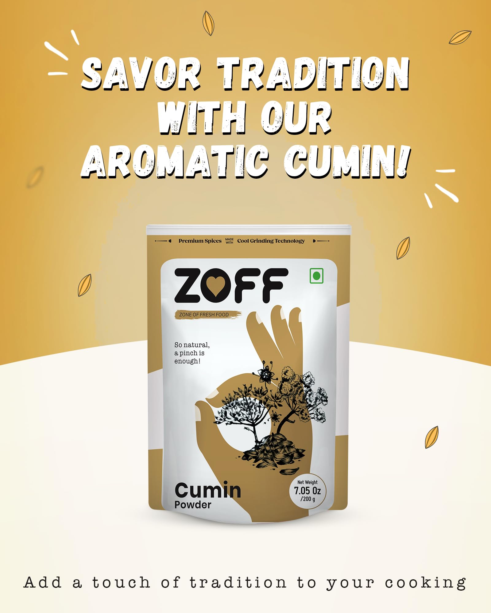 Zoff Cumin Powder 7.05 Oz L 200g Ground Cumin Spice