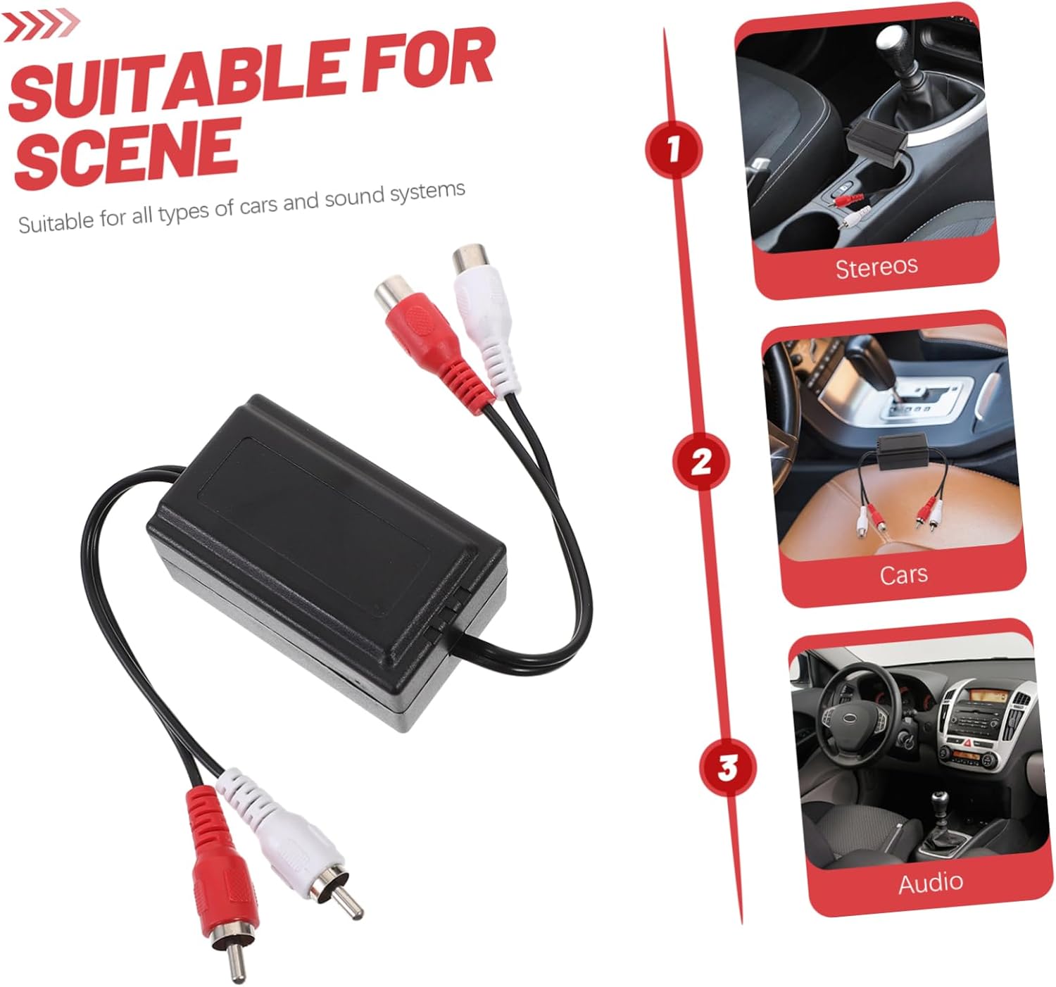 3pcs USB Isolator Ground Loop Noise Filter Car Audio Accessories Car Stereo Hum Amplifier
