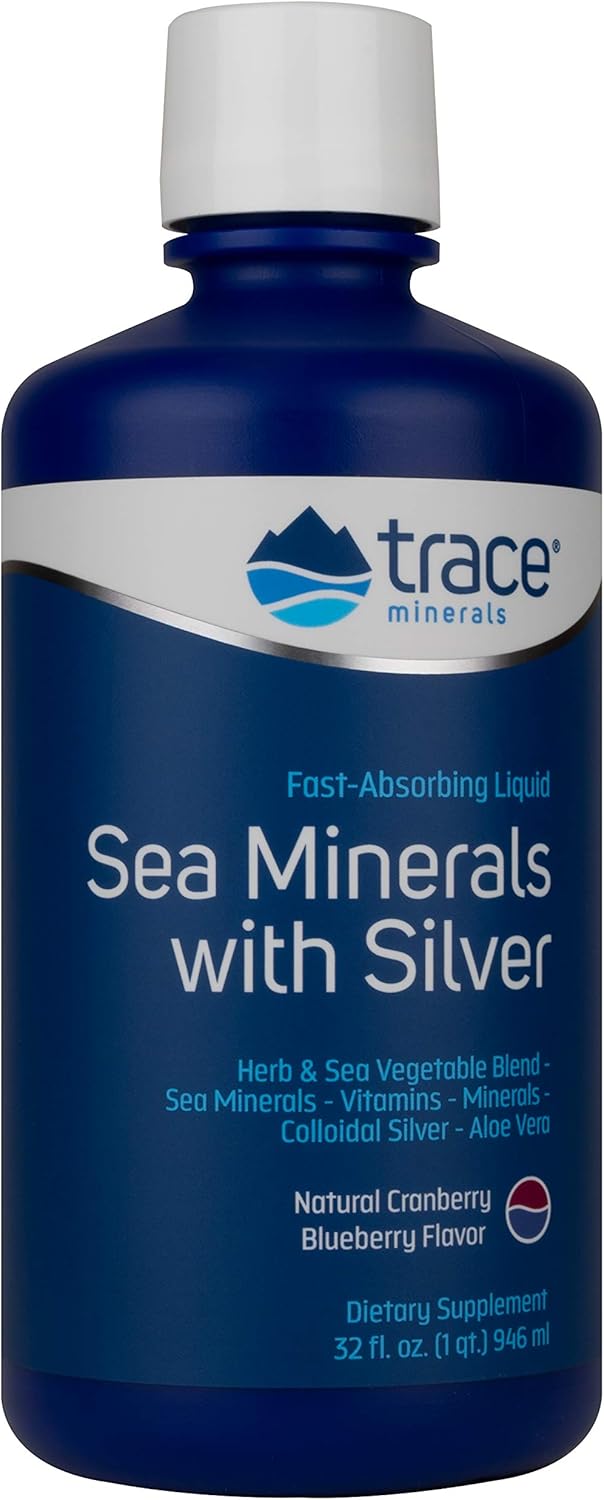 Trace Minerals Research SMS01 - Liqumins Sea Minerals with Silver, 32 fl. Ounce : Health & Household