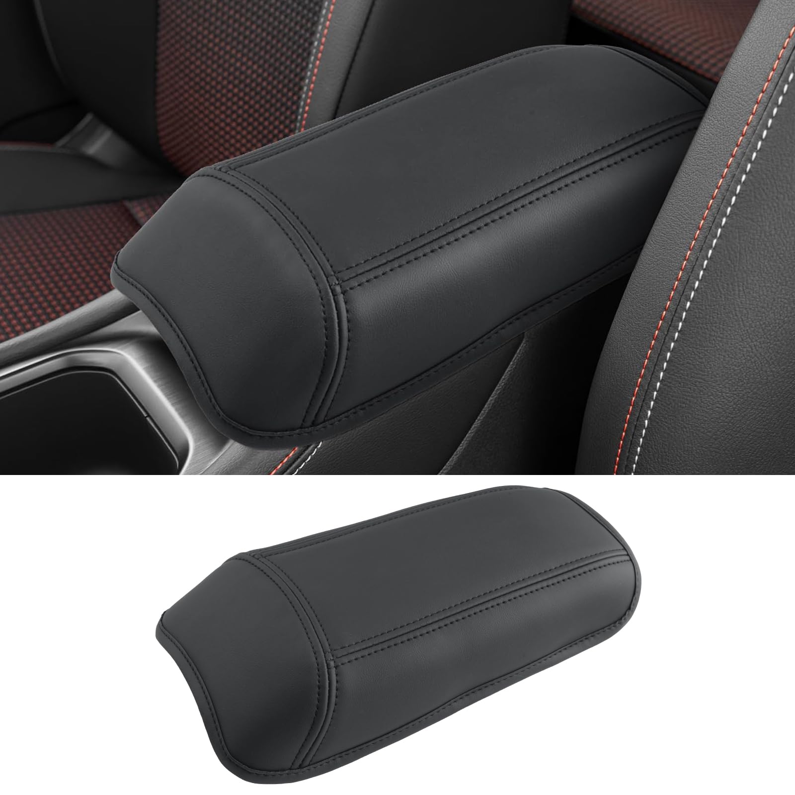 CDEFG for 2025 2026 Nissan Kicks Accessories Center Console Cover for Nissan Kicks (S/SV/SR), Kicks Armrest Cover Middle Console Leather for 2026 2025 Nissan Arm Rest Pad