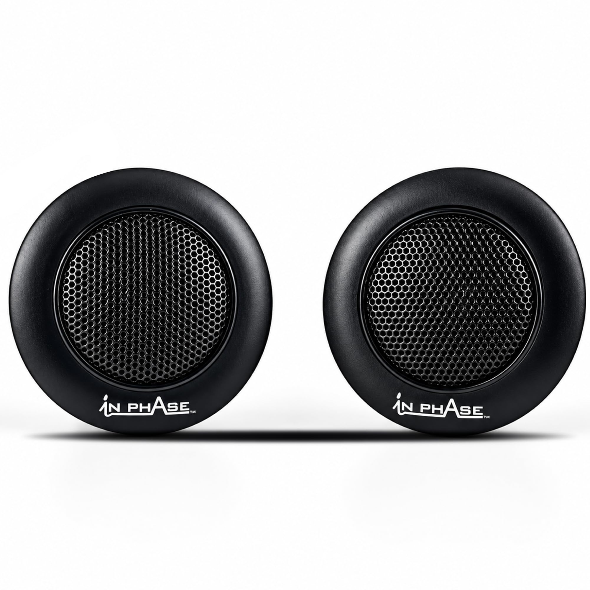 In Phase Car Audio SXT1 Speaker - 1/2 Inch 200W PEI Silk Dome Tweeter (2 x Speakers),Black