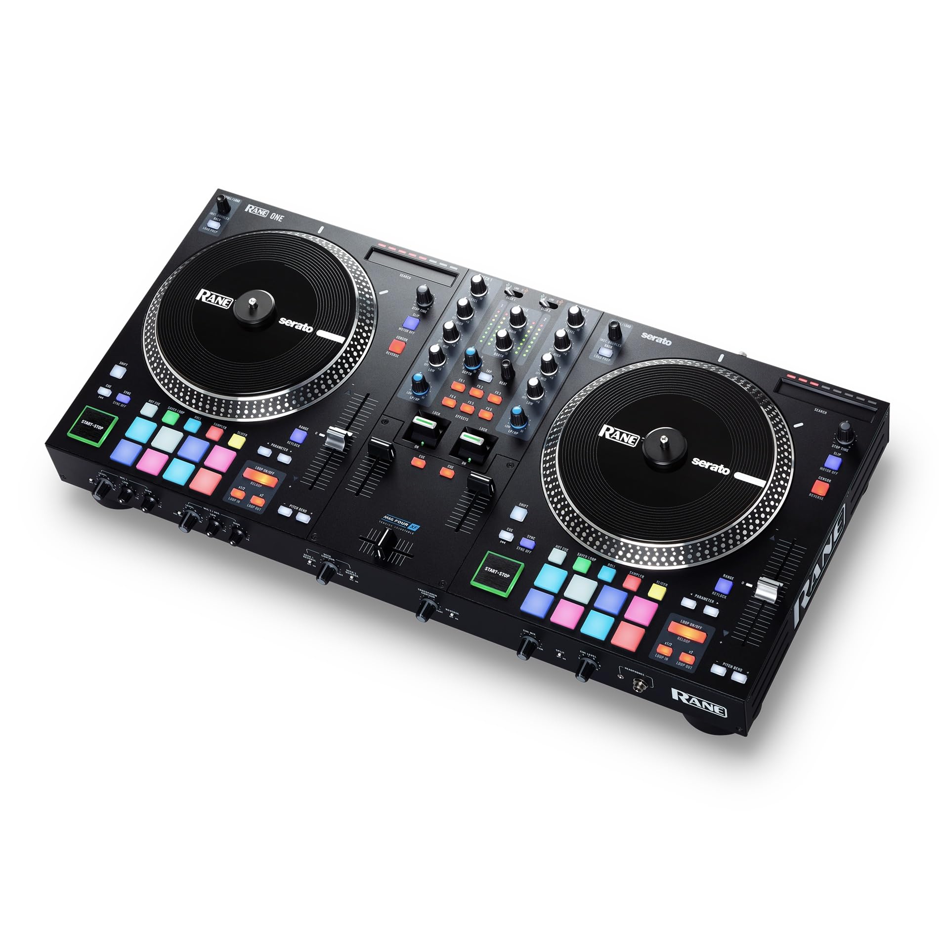 RANE ONE Set DJ et Controleur DJ Complet Pour Serato DJ avec Mixeur DJ Intégré, Plateaux Motorisés et Serato DJ Pro Inclus